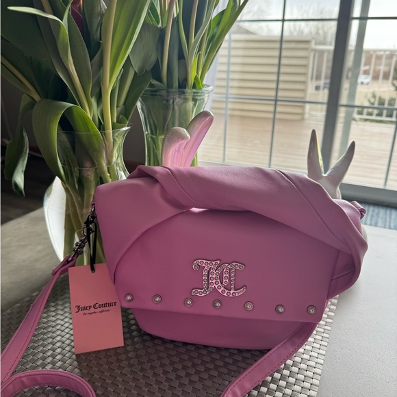 Juicy Couture Pink Soft Bow Crossbody Purse - Picture 3 of 7
